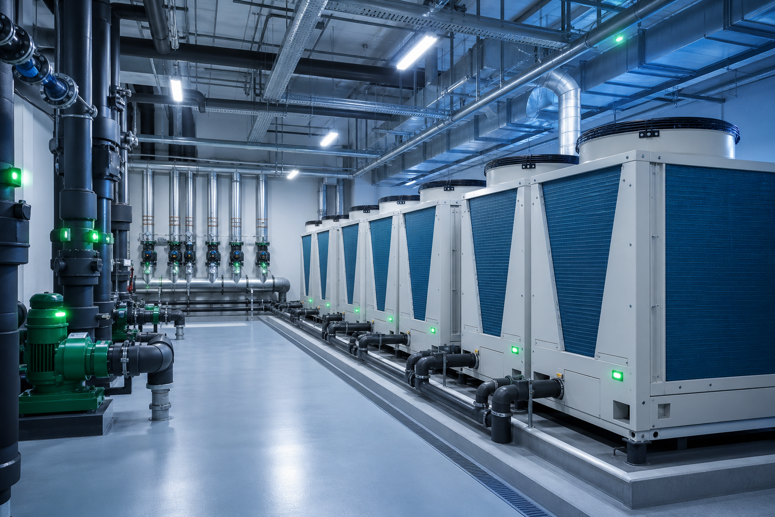 Commercial HVAC installation